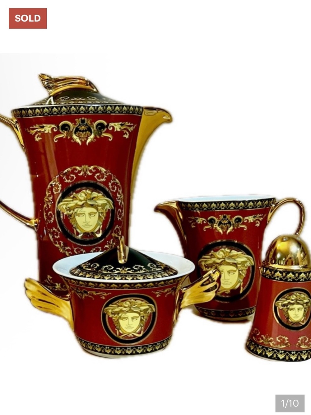 ROSENTHAL MEDUSA RED DINNERWARE SET - 36 pc. Total price 1600